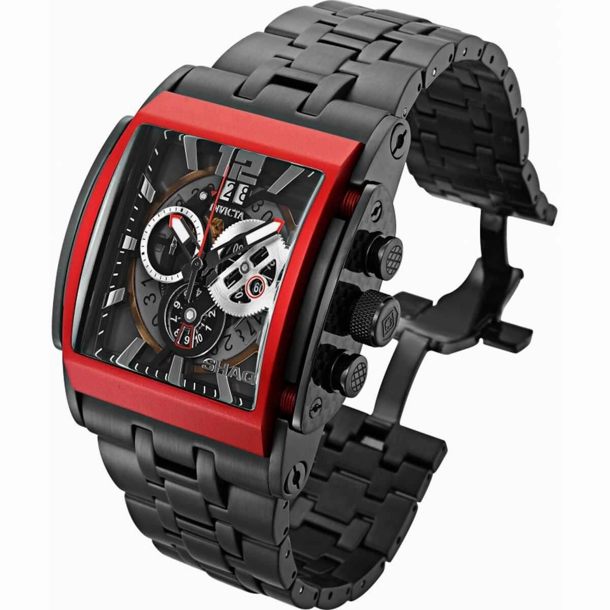 Invicta Men's Quartz Watch - Shaq Chronograph Black Stainless Steel Bracelet | 33737