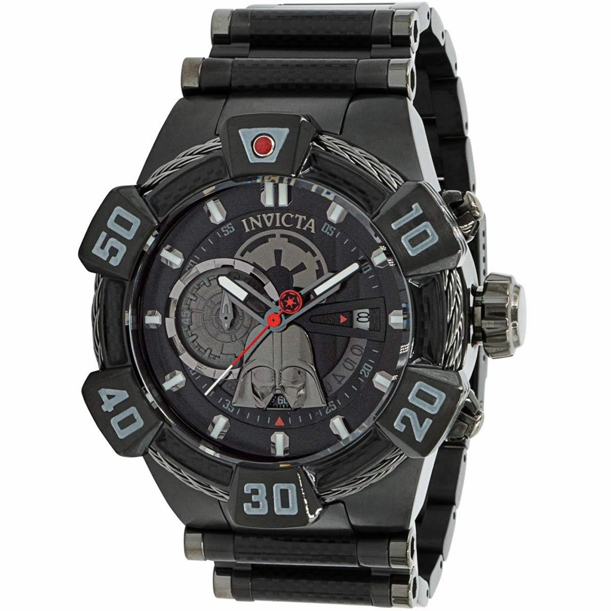 Invicta Men's Quartz Watch - Star Wars Darth Vader Chronograph SS Bracelet | 37682