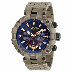 Invicta Men's Quartz Watch - Subaqua Chronograph Blue Dial Steel Bracelet | 32221