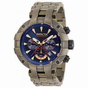 Invicta Men's Quartz Watch - Subaqua Chronograph Blue Dial Steel Bracelet | 32221