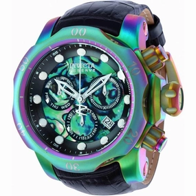 Invicta Men's Swiss Quartz Watch - Reserve Chronograph Black Leather Strap | 36287