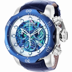 Invicta Men's Swiss Quartz Watch - Reserve Chronograph Blue Leather Strap | 36288