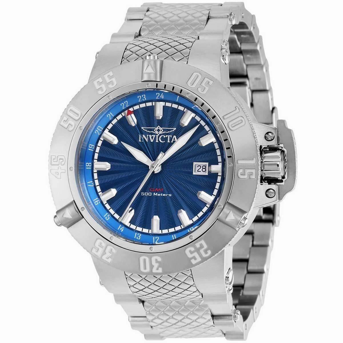 Invicta Men's Swiss Quartz Watch - Subaqua Blue Dial Stainless Steel Bracelet | 37038