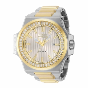 Invicta Men's Watch - Akula Date Display Silver Dial Two Tone Steel Bracelet | 43385