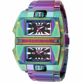 Invicta Men's Watch - Akula Dual Time Iridescent Stainless Steel Bracelet | 41712