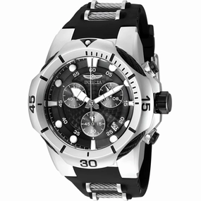 Invicta Men's Watch - Bolt Chronograph Charcoal Dial Black and Silver Strap | 31166