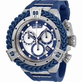 Invicta Men's Watch - Bolt Herc Quartz Chrono Silver and Blue Dial Strap | 35584