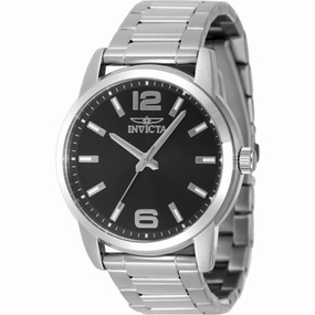 Invicta Men's Watch - Celestial Black Dial Silver Stainless Steel Bracelet | 48491