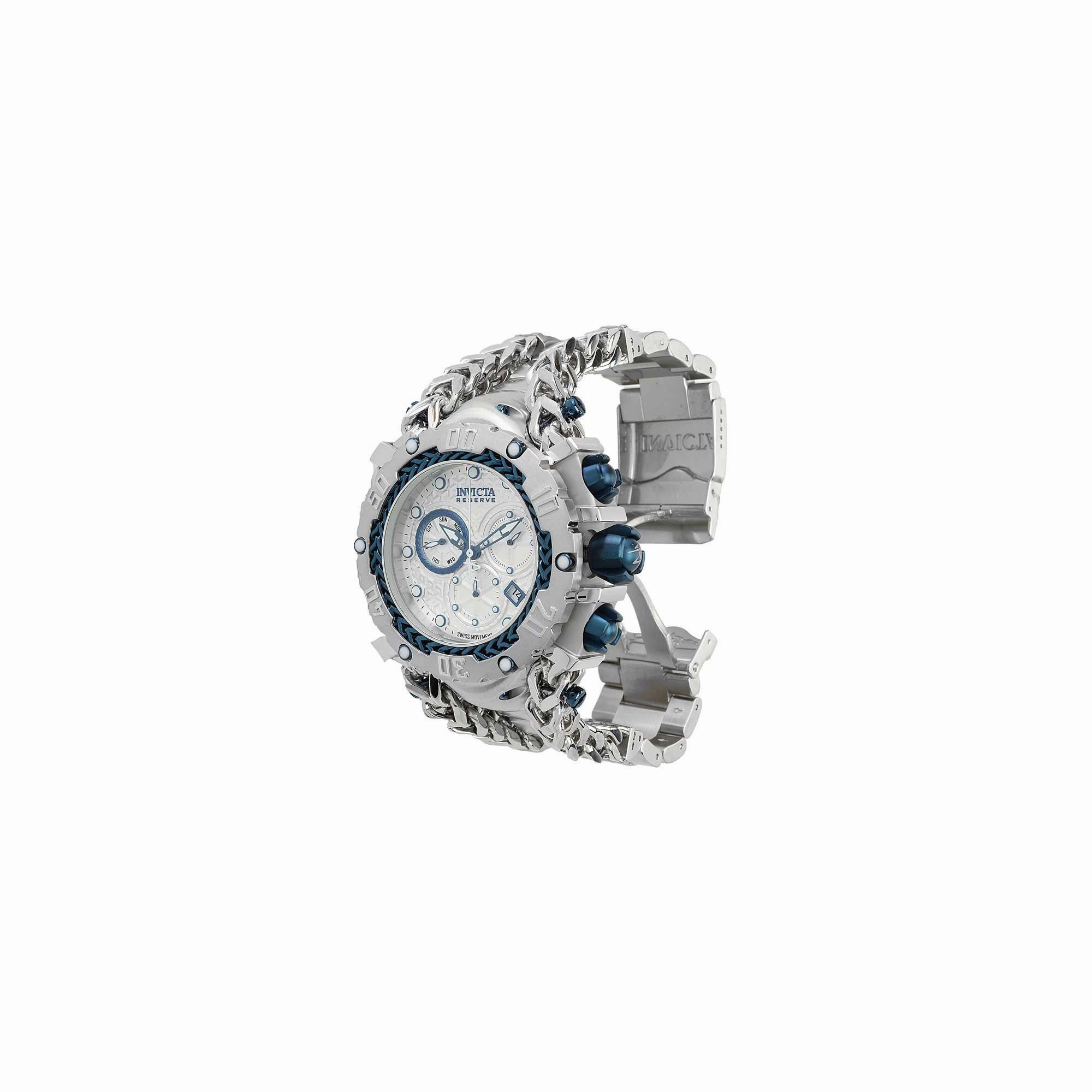 Invicta Men's Watch - Gladiator Reserve Chrono Silver Dial Steel Bracelet | 36626