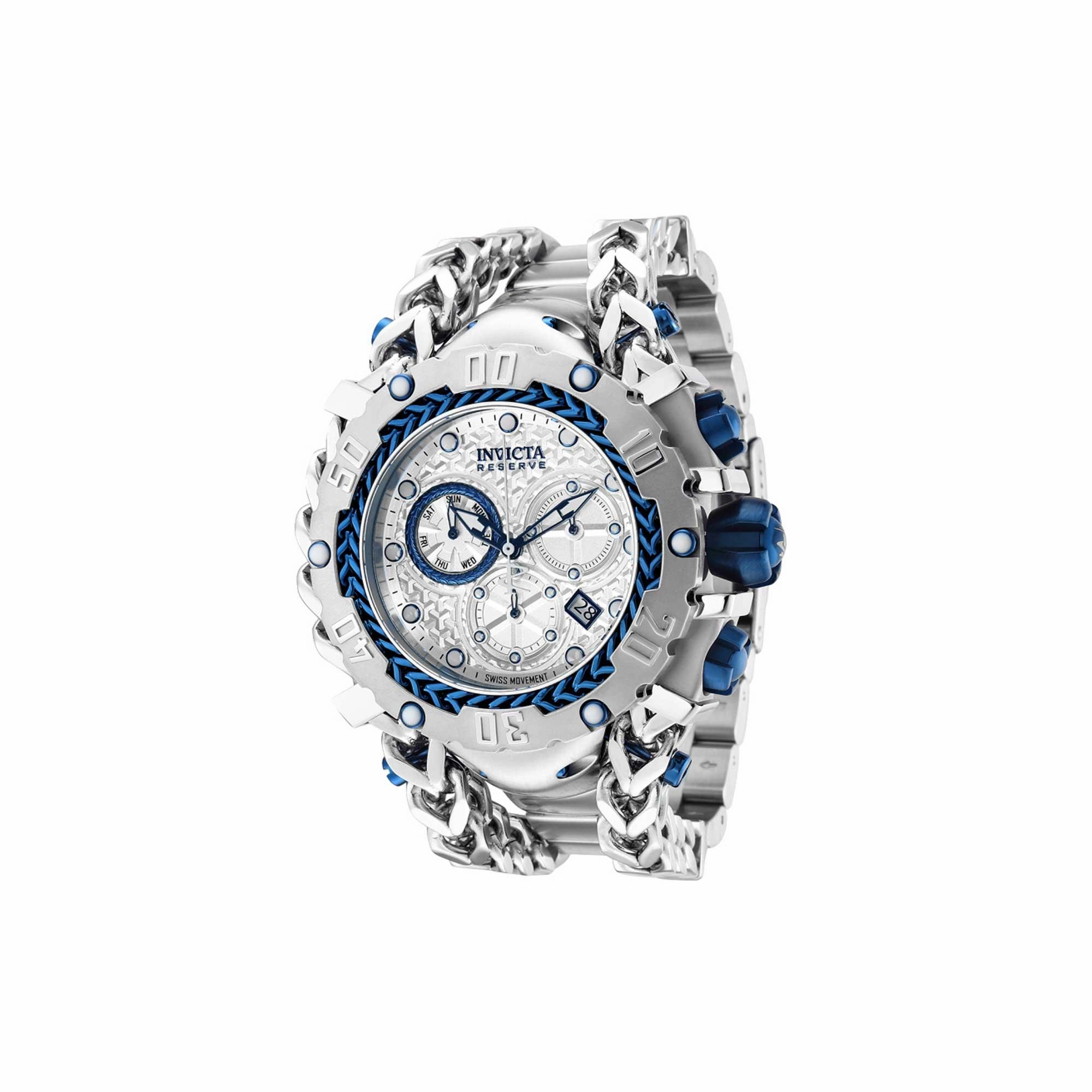 Invicta Men's Watch - Gladiator Reserve Chrono Silver Dial Steel Bracelet | 36626