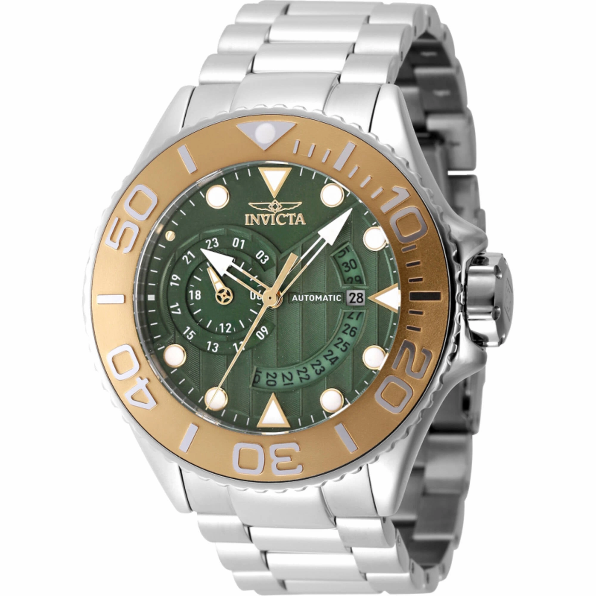Invicta Men's Watch - Grand Diver Automatic Dark Green Dial Steel Bracelet | 47544
