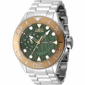 Invicta Men's Watch - Grand Diver Automatic Dark Green Dial Steel Bracelet | 47544