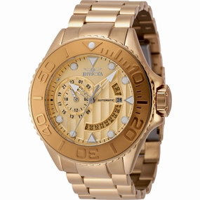 Invicta Men's Watch - Grand Diver Automatic Yellow Gold Steel Bracelet Dive | 48244