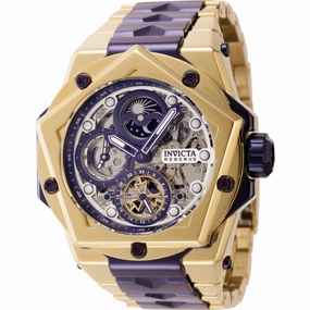 Invicta Men's Watch - Helios Automatic Purple and Silver Semi-Skeleton Dial | 44604
