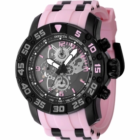 Invicta Men's Watch - Invicta Racing Quartz Chronograph Black and Pink Strap | 48061