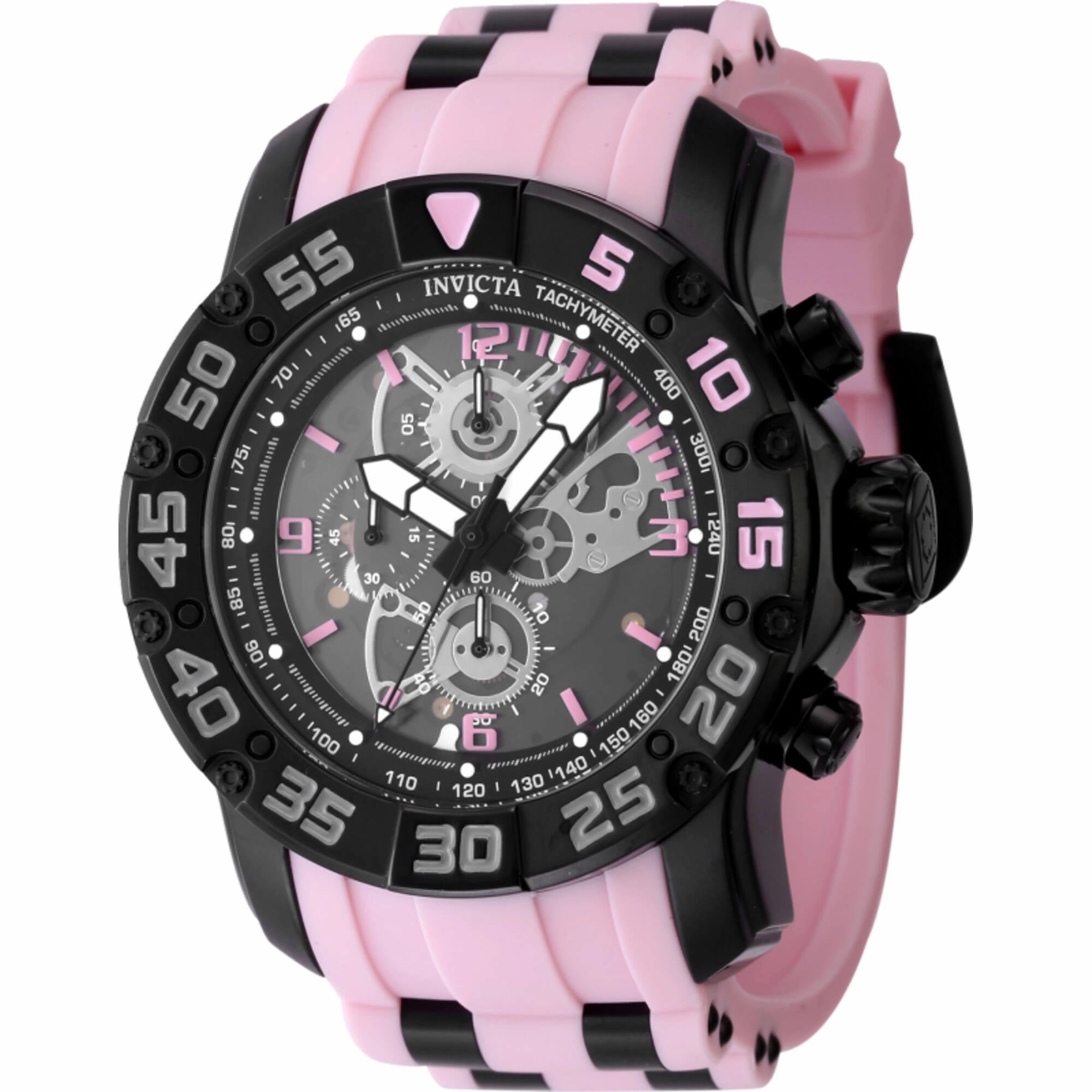 Invicta Men's Watch - Invicta Racing Quartz Chronograph Black and Pink Strap | 48061