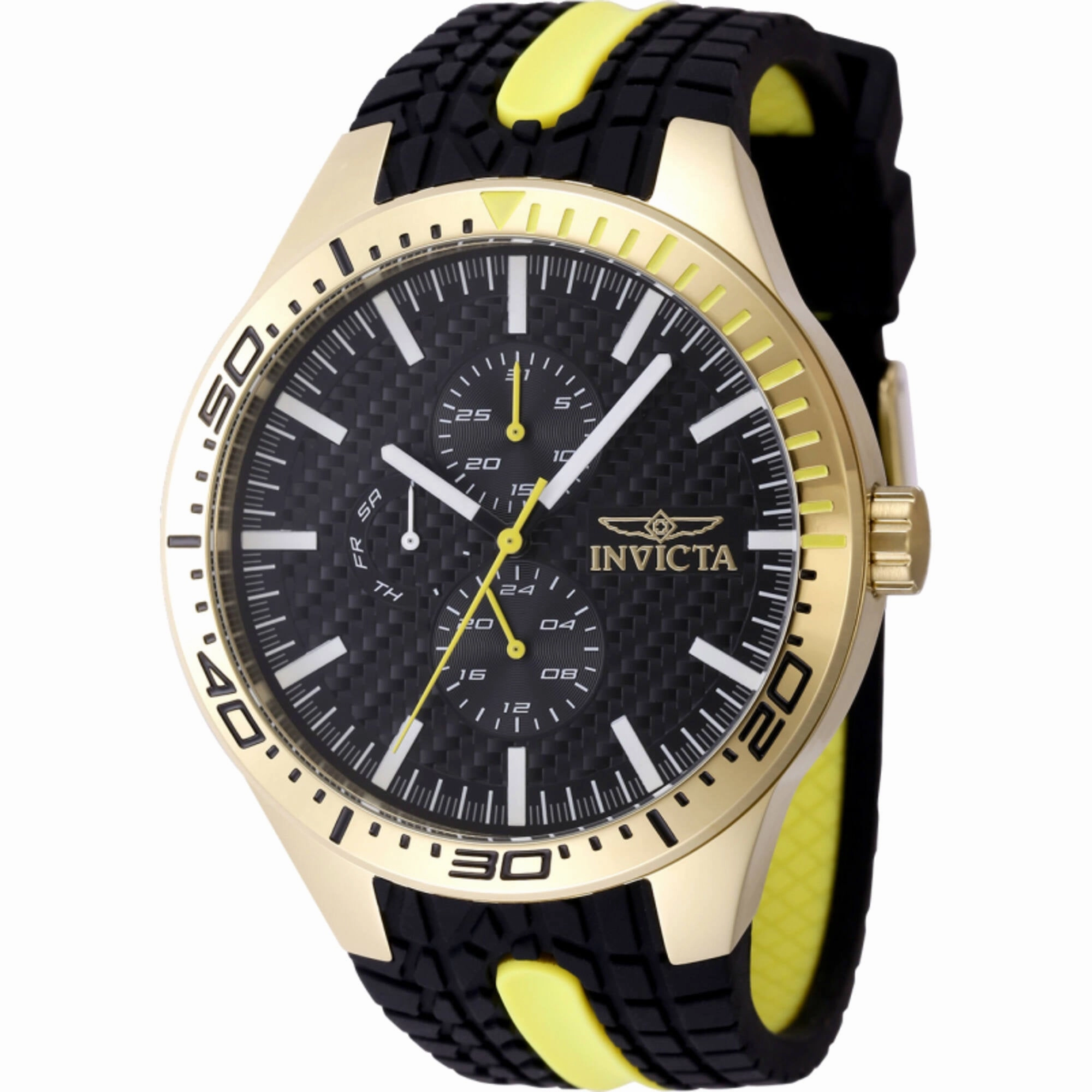 Invicta Men's Watch - Invicta Racing Yellow Gold Case Black and Yellow Strap | 48873