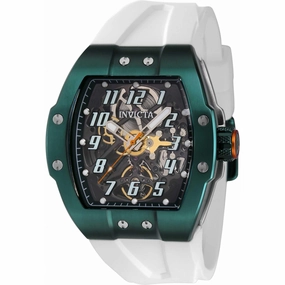 Invicta Men's Watch - JM Correa Automatic White Strap Semi Skeleton Dial | 43519