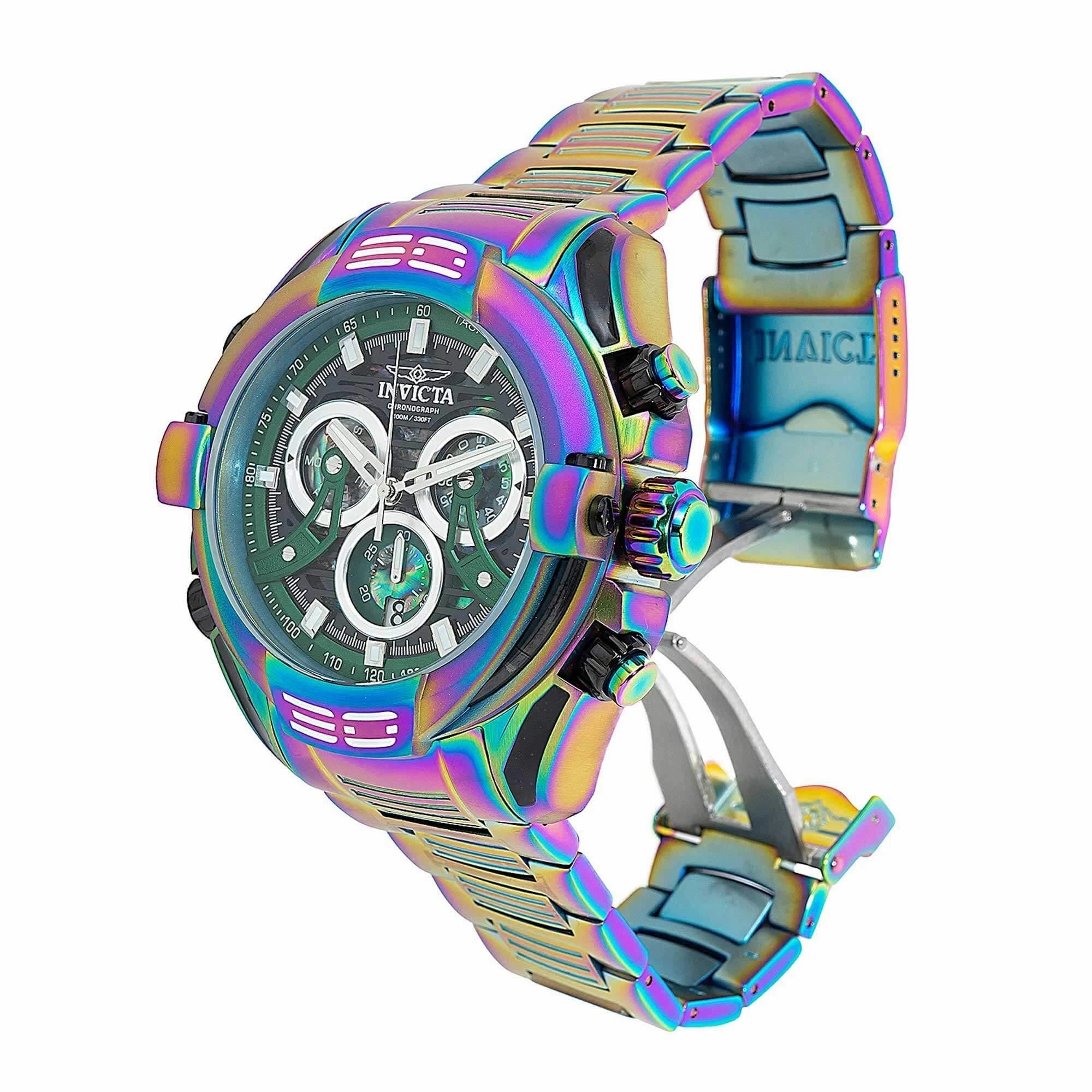 Invicta Men's Watch - Mammoth Chronograph Date Display Iridescent Bracelet | 37530