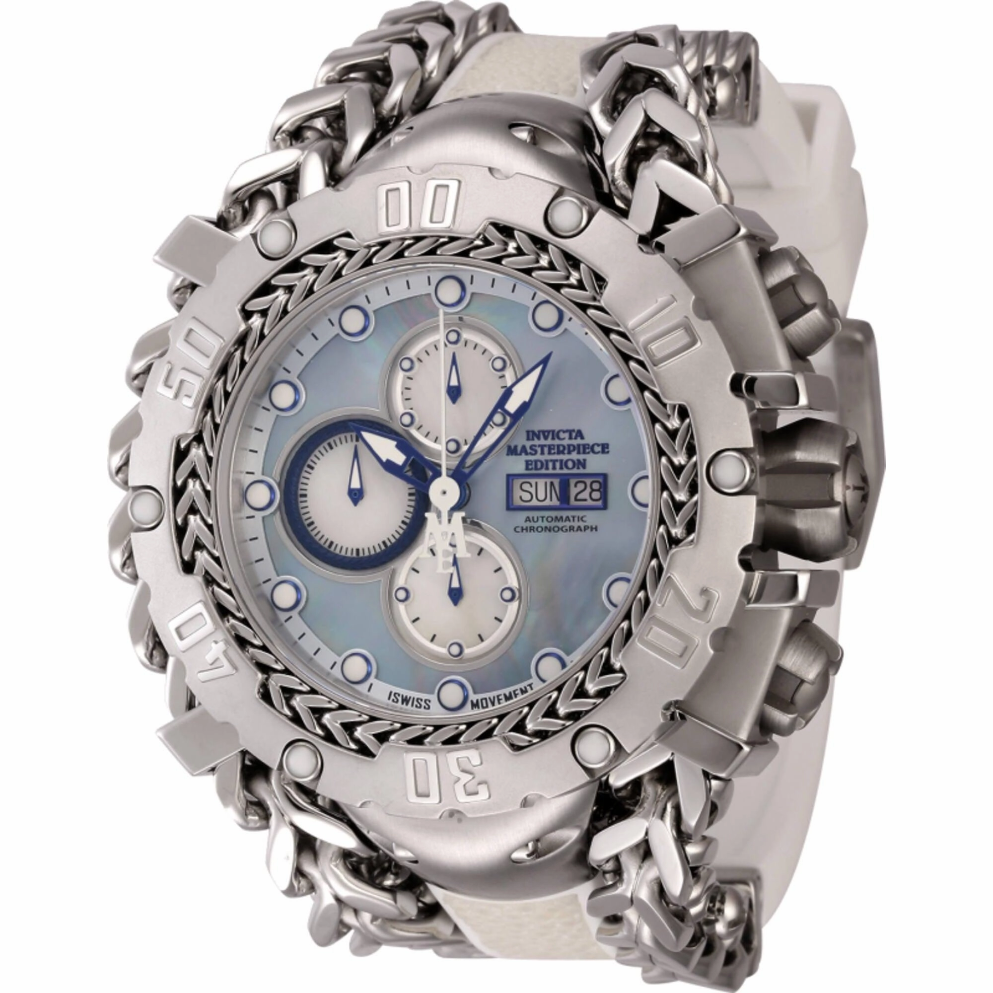 Invicta Men's Watch - Masterpiece Automatic White and Silver Dial Day-Date | 44569