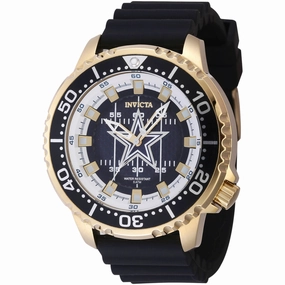 Invicta Men's Watch - NFL Dallas Cowboys Quartz Blue Dial Black Silicone Strap | 48106