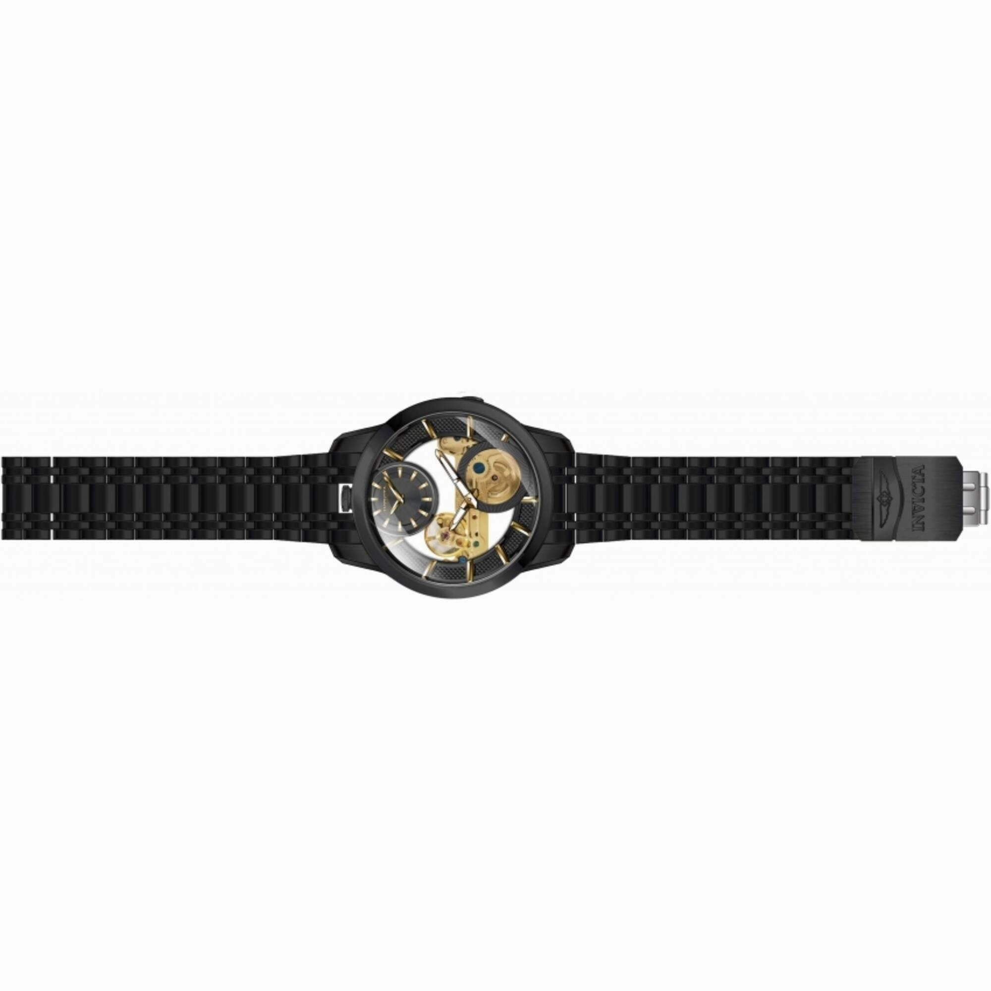 Invicta Men's Watch - Objet D Art Mechanical Skeleton Dial Black Bracelet | 44332