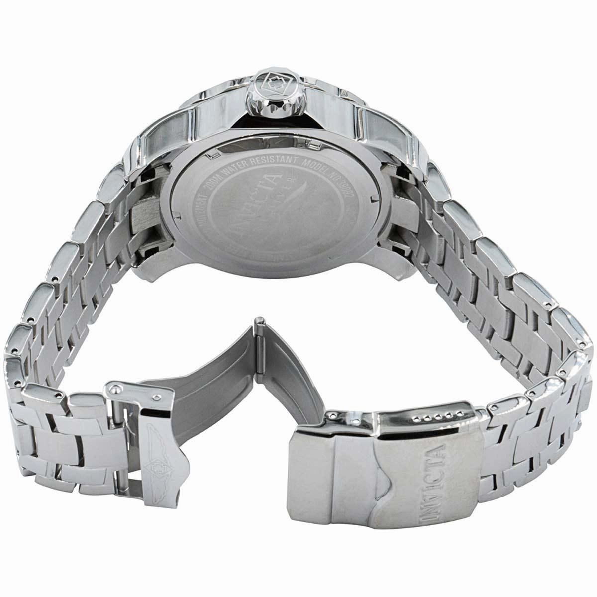 Invicta Men's Watch - Pro Diver Black Dial Silver SS Bracelet Rotating Bezel | 39092