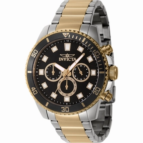 Invicta Men's Watch - Pro Diver Quartz Chrono Silver and Yellow Gold Bracelet | 46058