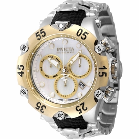 Invicta Men's Watch - Reserve Chronograph White MOP, Gold Tone Dial Bracelet | 47218