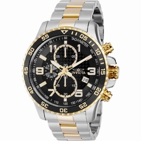 Invicta Men's Watch - Specialty Chrono Black Dial Two Tone Steel Bracelet | 37147