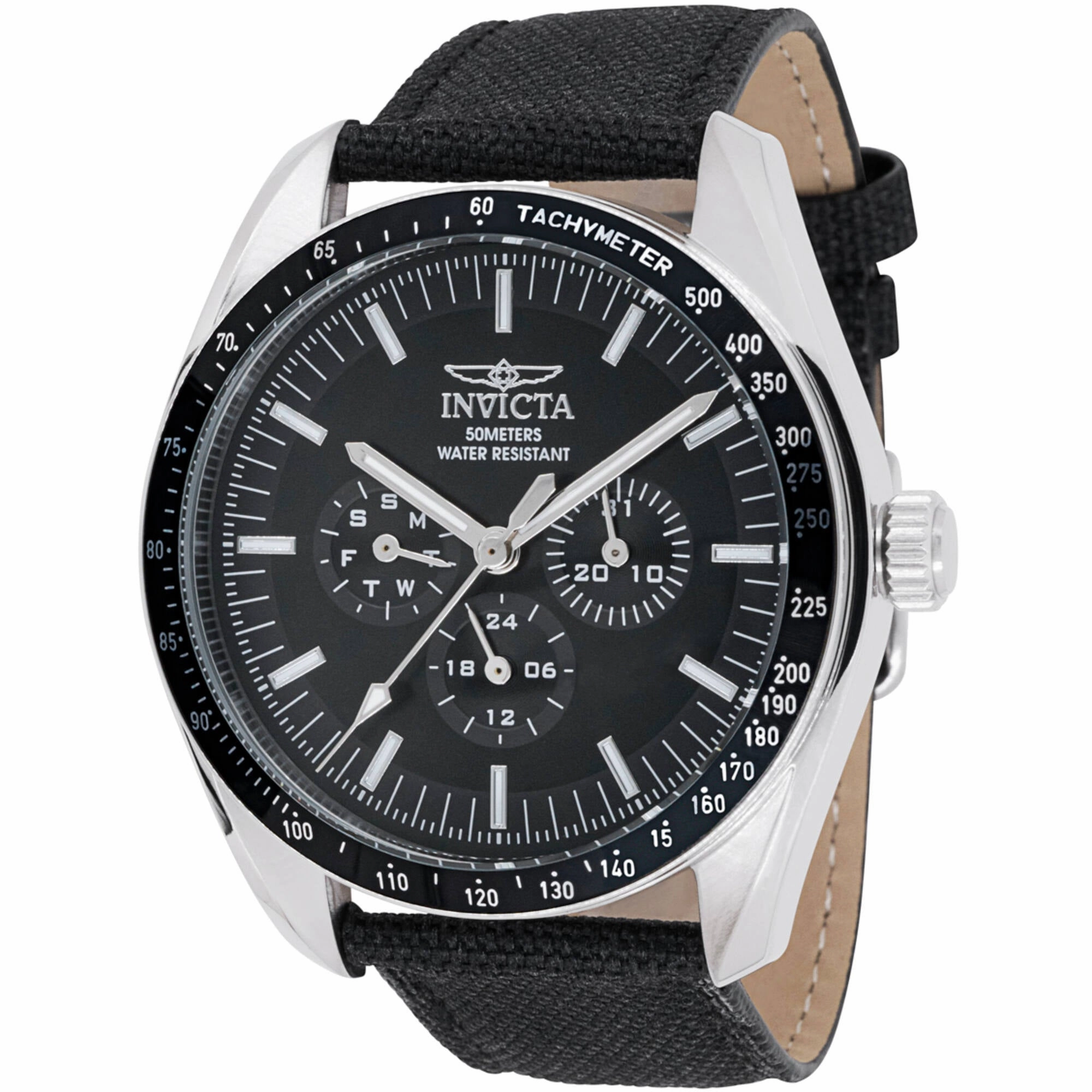 Invicta Men's Watch - Specialty Quartz Black Nylon Strap Day-Date Display | 45970