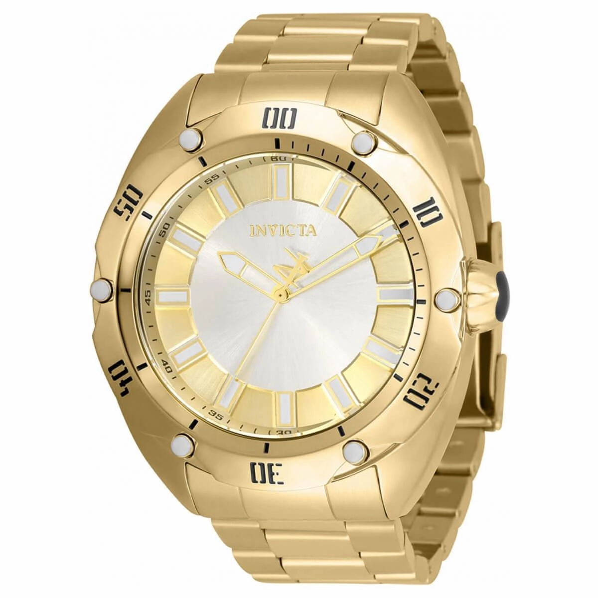 Invicta Men's Watch - Venom Silver and Gold Tone Dial Yellow Gold Bracelet | 33755