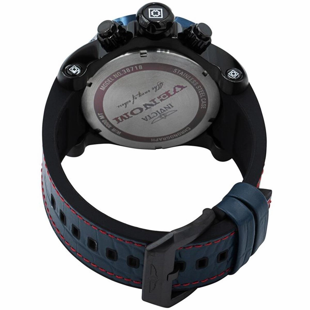 Invicta Men's Watch - Venom Swiss Quartz Chronograph Black and Blue Strap | 38718