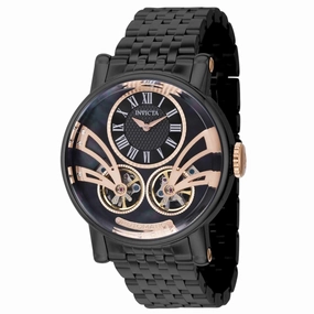 Invicta Men's Watch - Vintage Automatic Mother of Pearl Dial Black Bracelet | 43746