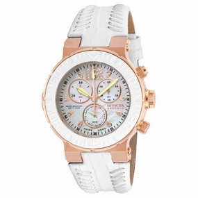 Invicta Women's Diamond Watch - Ocean Reef Rose Gold Case White Strap | 10731
