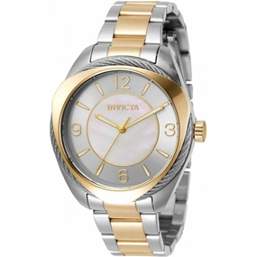 Invicta Women's Quartz Watch - Bolt White and Silver Dial Two Tone Bracelet | 31218