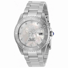 Invicta Women's Quartz Watch - Pro Diver Diamond White Mother of Pearl Dial | 31699