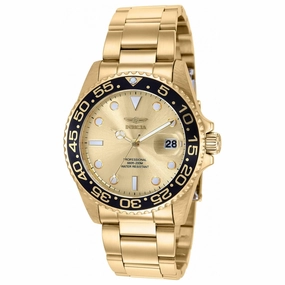 Invicta Women's Quartz Watch - Pro Diver Rotating Bezel Yellow Gold Bracelet | 36544