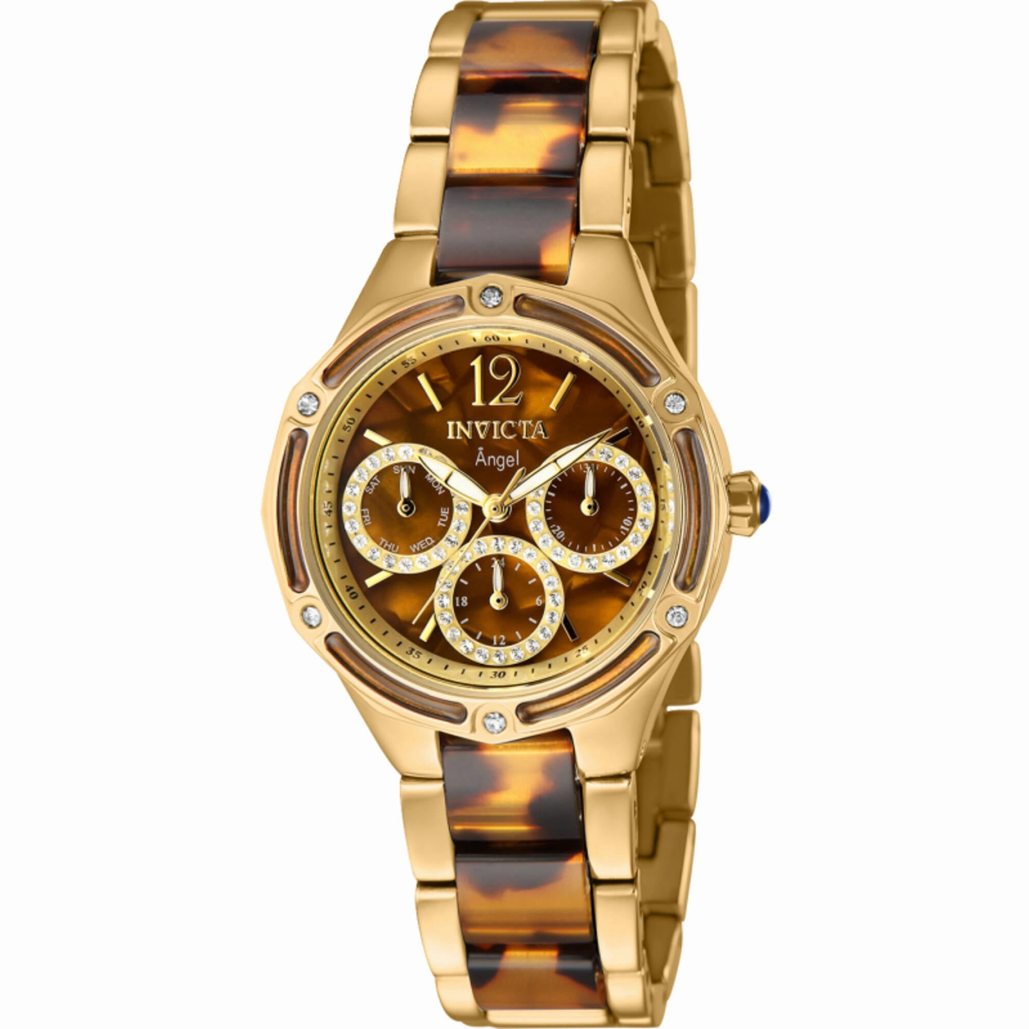 Invicta Women's Watch - Angel Chronograph Gold Tone and Brown Dial Bracelet | 40388