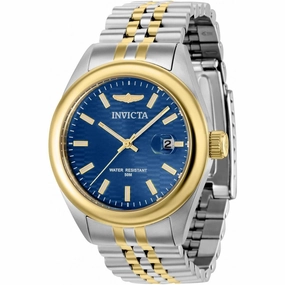 Invicta Women's Watch - Aviator Blue Dial Two Tone SS Bracelet Date Display | 38429