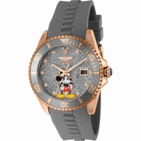 Invicta Women's Watch - Disney Mickey Mouse Quartz Grey Glitter Dial Strap | 41309