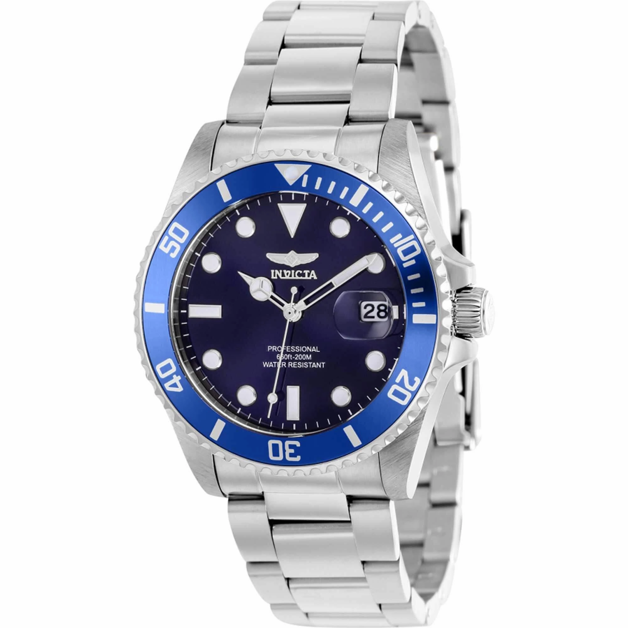 Invicta Women's Watch - Pro Diver Quartz Blue Dial Bracelet Rotating Bezel | 37150