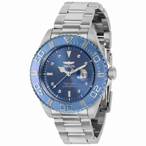 Invicta Women's Watch - Pro Diver Rotating Bezel Metallic Blue Dial Bracelet | 37018