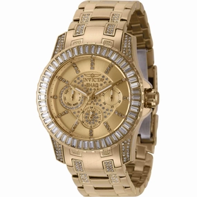 Invicta Women's Watch - Shaq Gold Tone Dial Crystal Accented Steel Bracelet | 43826