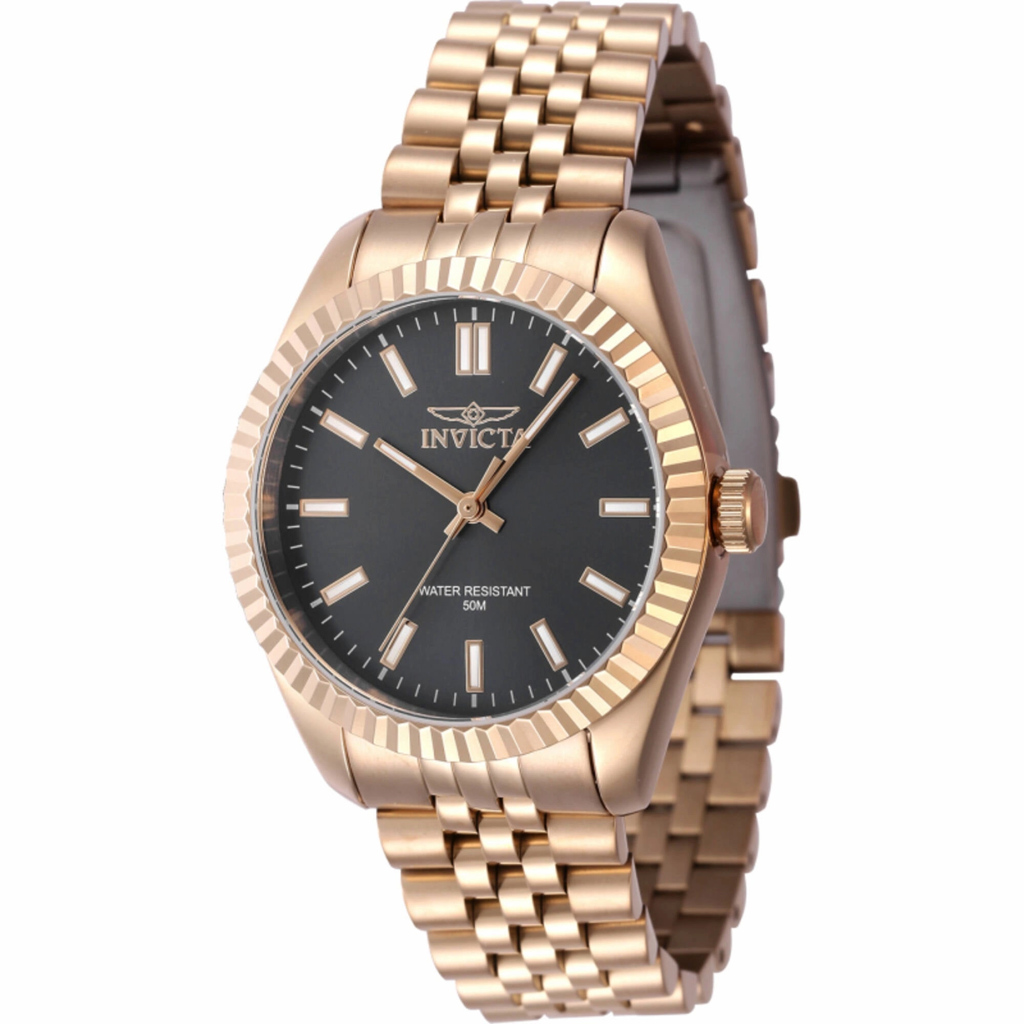 Invicta Women's Watch - Specialty Quartz Black Dial Rose Gold Tone Bracelet | 47508