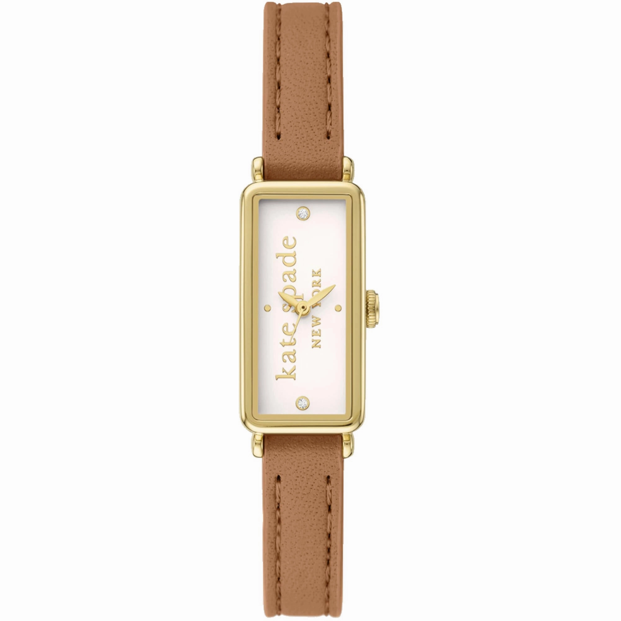 Kate Spade Women's Watch - Rosedale Quartz White Dial Brown Leather Strap | KSW1842