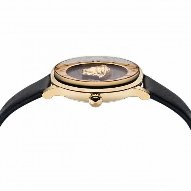 Ladies La Medusa Gold-Tone Black Watch VE2R00122