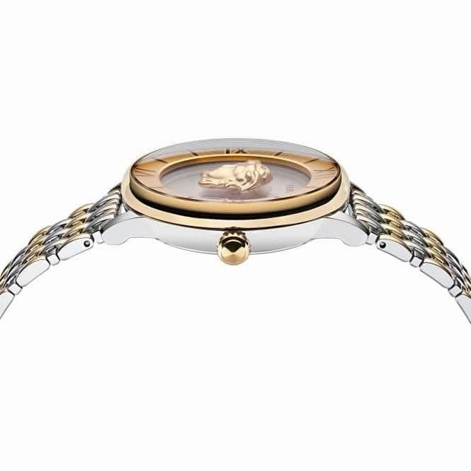 Ladies La Medusa Gold Tone White-Silver Watch VE2R00222