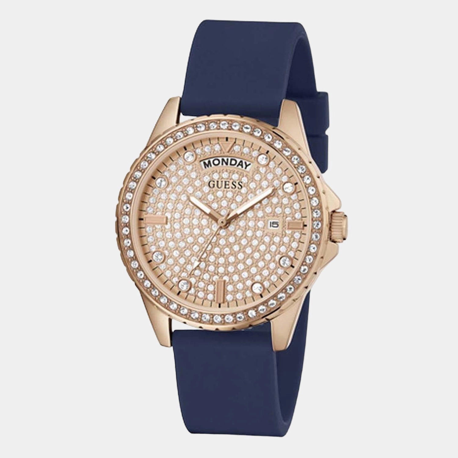 Lady Comet Women's Rose Gold Dial Analog Silicon Watch GW0358L1