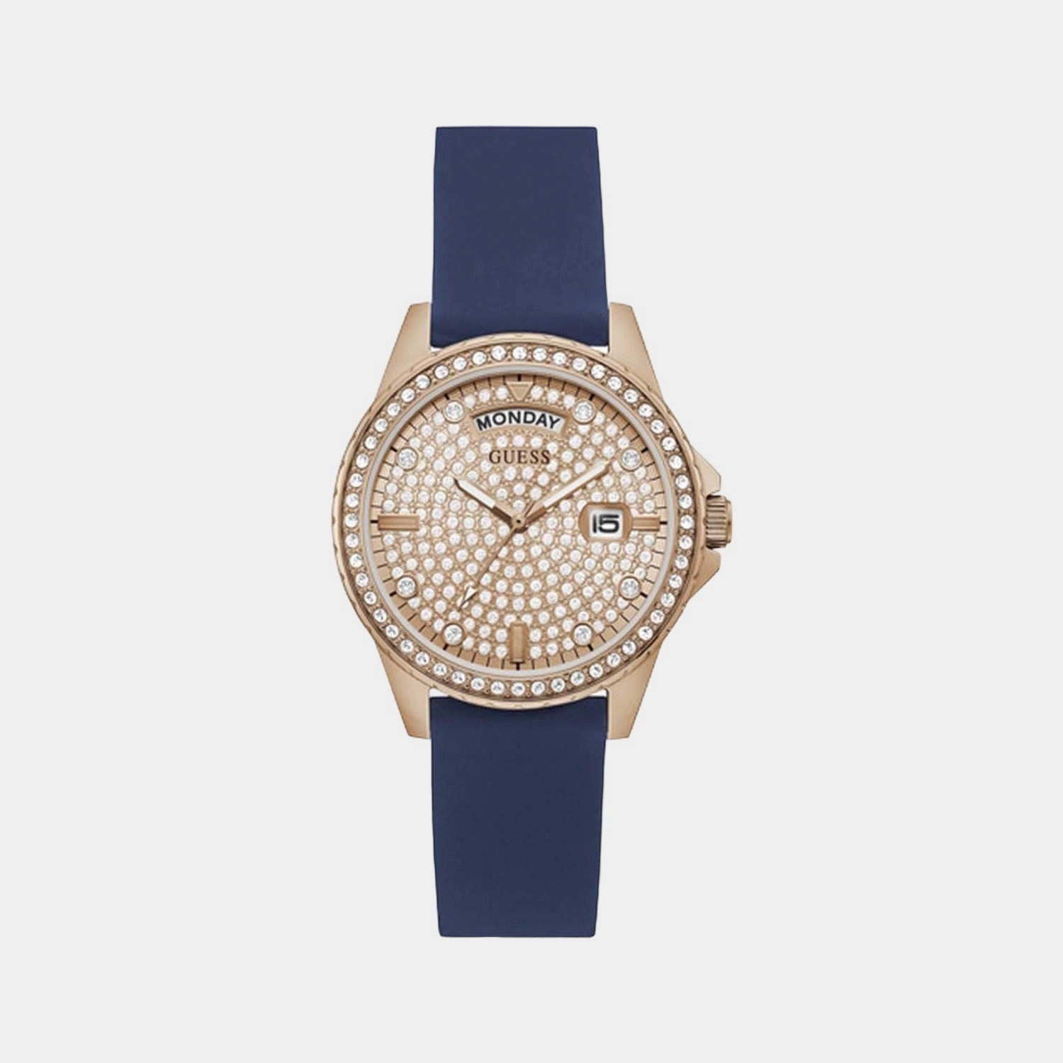 Lady Comet Women's Rose Gold Dial Analog Silicon Watch GW0358L1